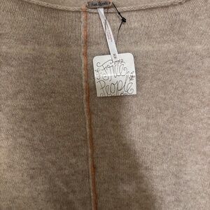 NWT Free People Cashmere Pullover Beige Sweater M